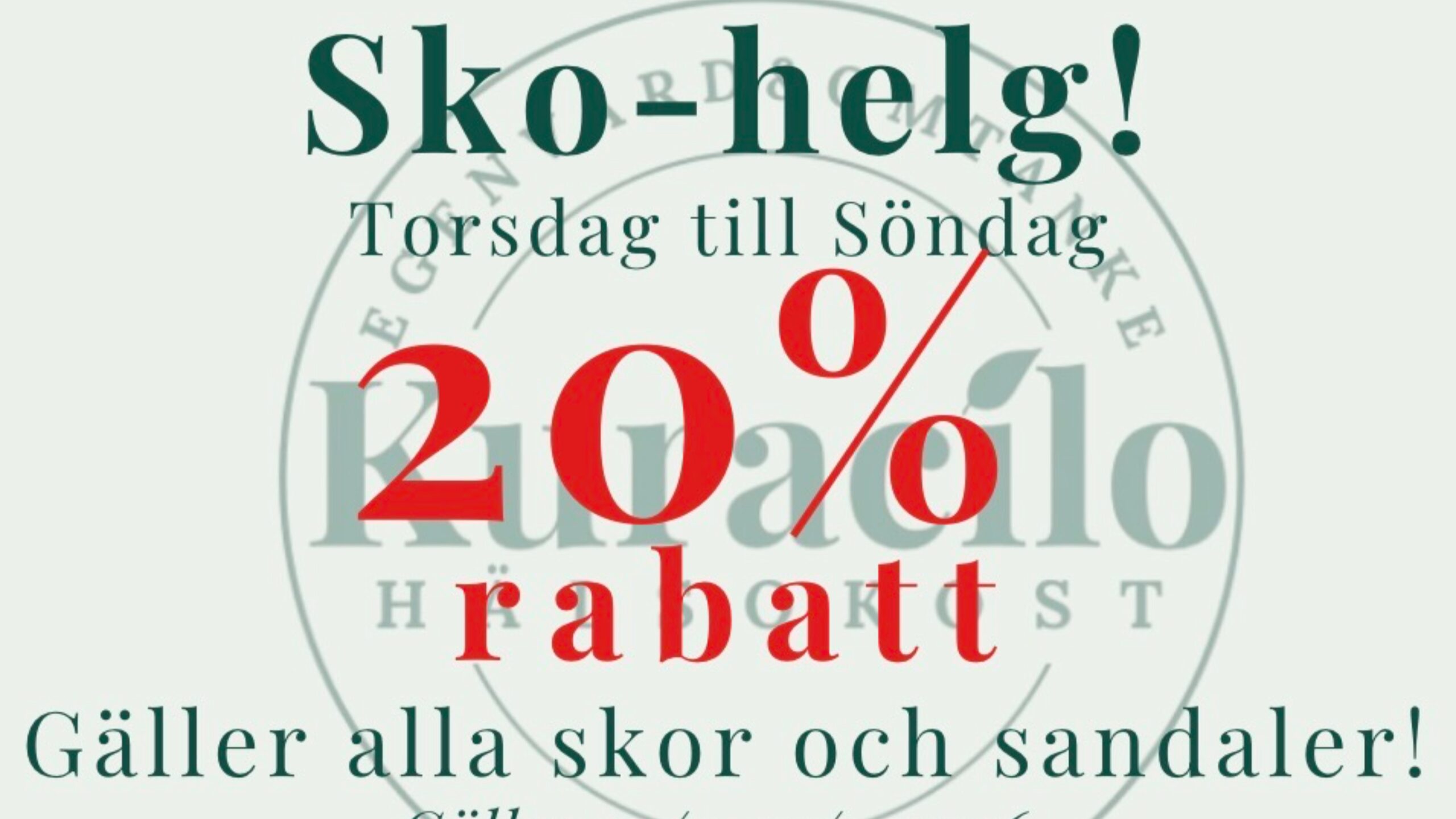 Sko-helg! Kuracilo Hälsokost