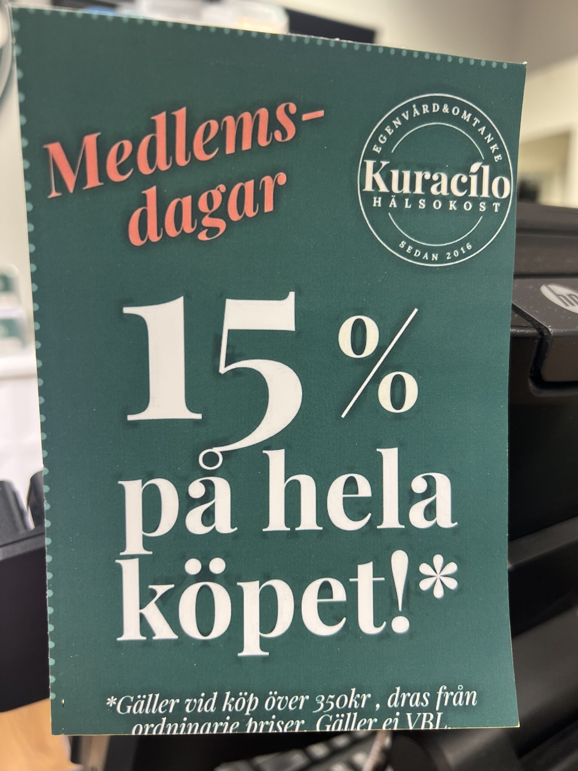 Medlemsdagar! Kuracilo Hälsokost