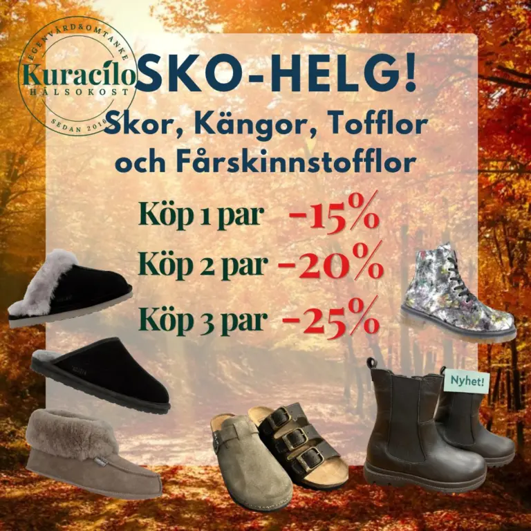 Sko-Helg! Kuracilo Hälsokost